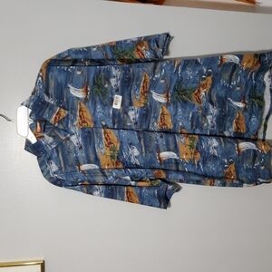 Hawaiian Camp Shirt Size XL Nautical